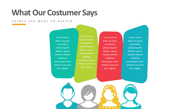 頭像對(duì)話氣泡框PPT素材