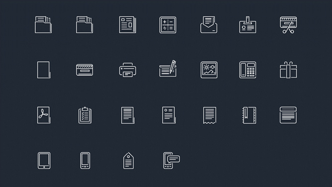 辦公文件PPT小圖標